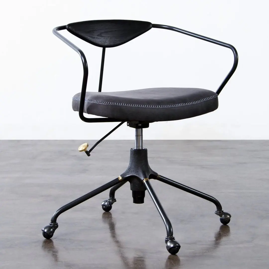 An office chair that will emphasize your style and design - Nuevo™ Akron Office Chair - Storm Black Leather Seat