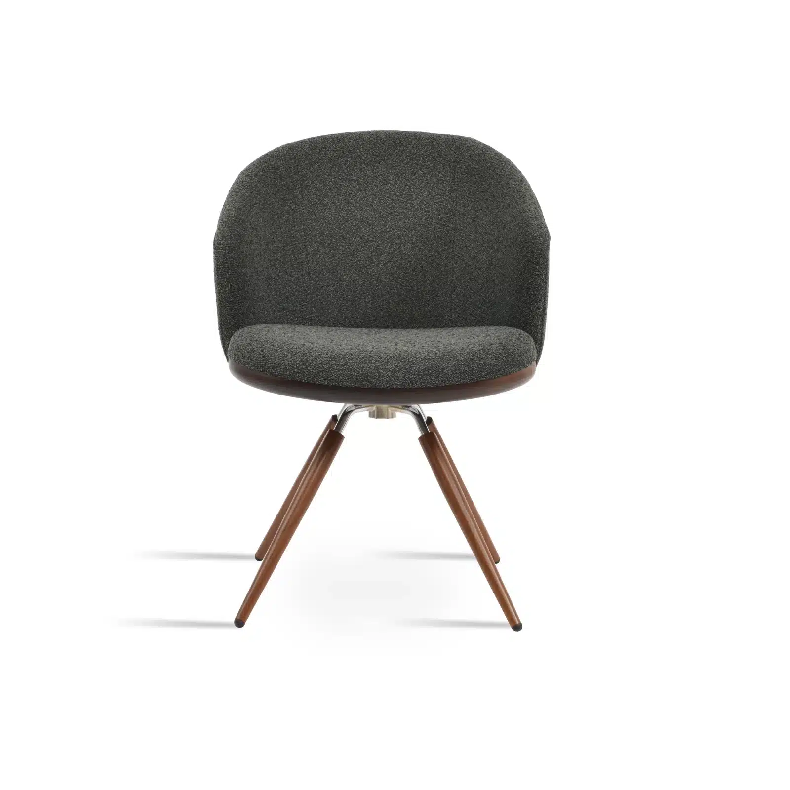 SohoConcept™ Athena Carrot Swivel Armchair - Walnut Venner Base
