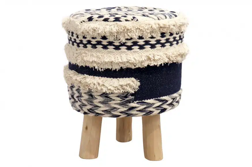 Pasargad™ - Grandcanyon Collection Cotton Pouf Navy Color