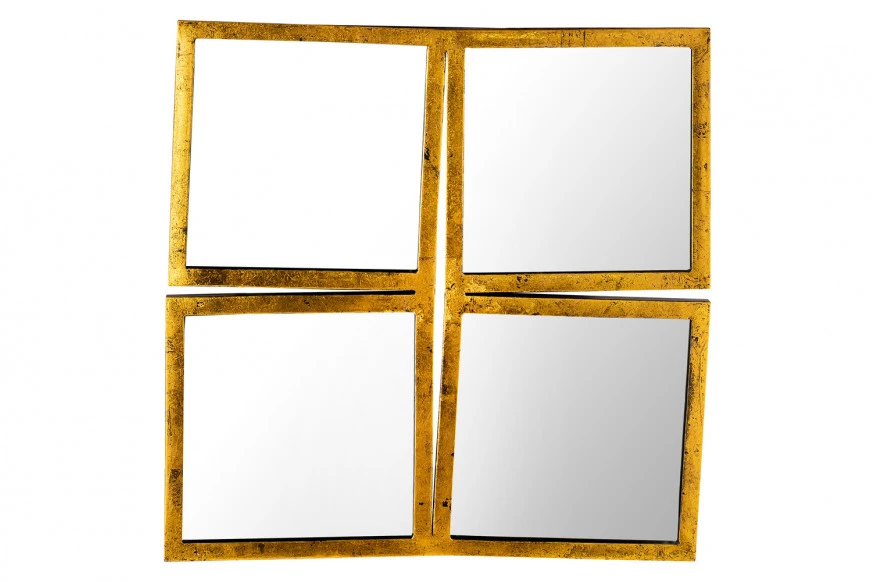 Pasargad™ - Nico Clear and Gold Iron Wall Mirror