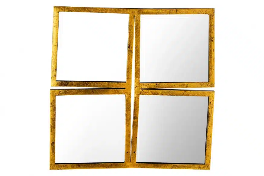 Pasargad™ - Nico Clear and Gold Iron Wall Mirror