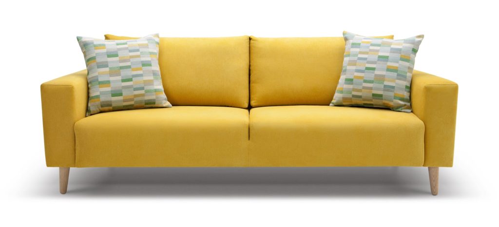 Yellow Sofa Impulse Buy Pillows