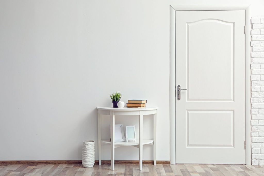 A Small Entrance Room Big Hallway White