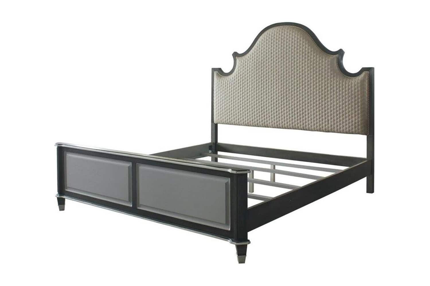 ACME™ - House Beatrice Queen Bed in Charcoal and Light Gray Finish