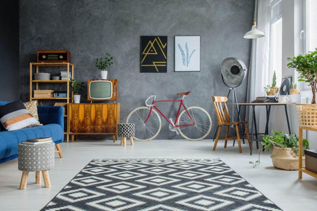 Appartment Interior Hall Bicycle Wall Floor