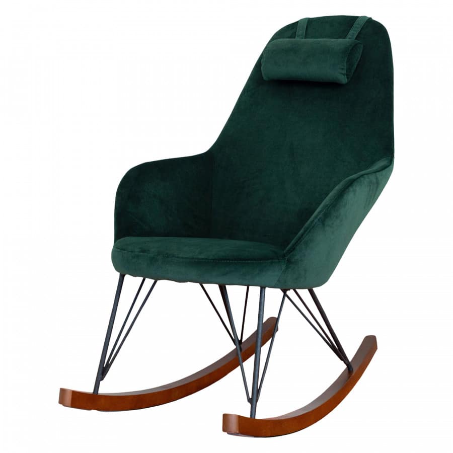 chloe modern rocker chair green
