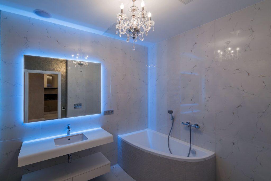 Bathroom Blue Light Sink