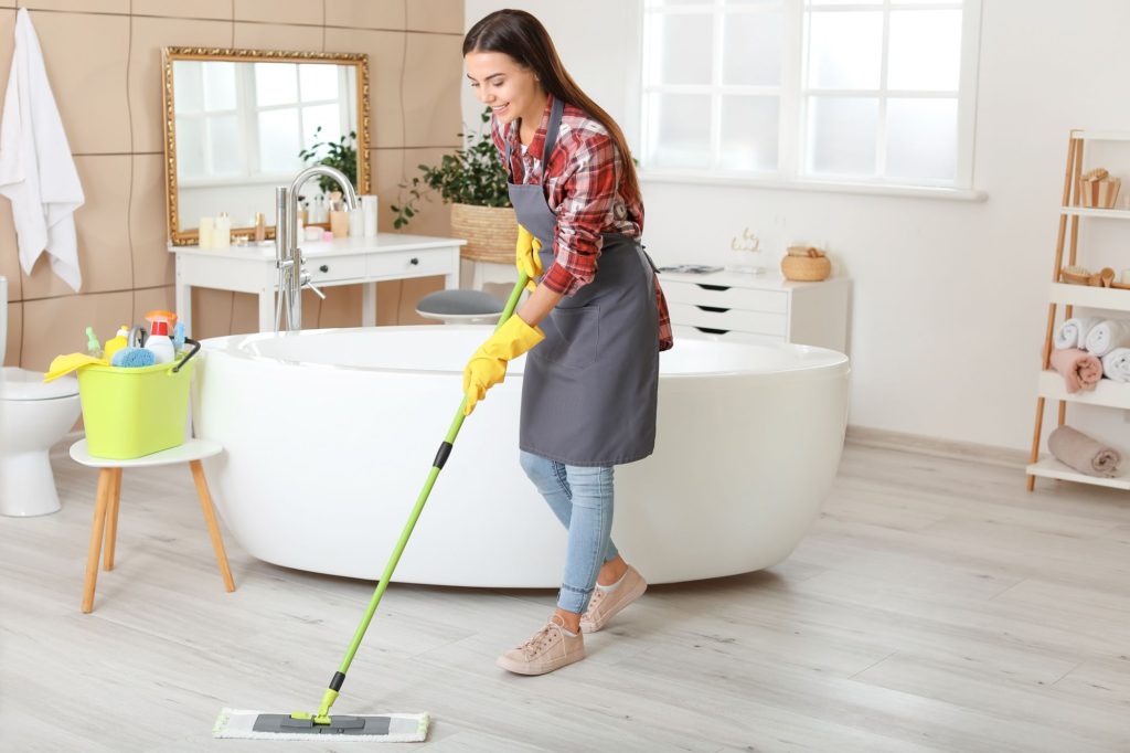 Bathroom Clean Floor Clean Girl