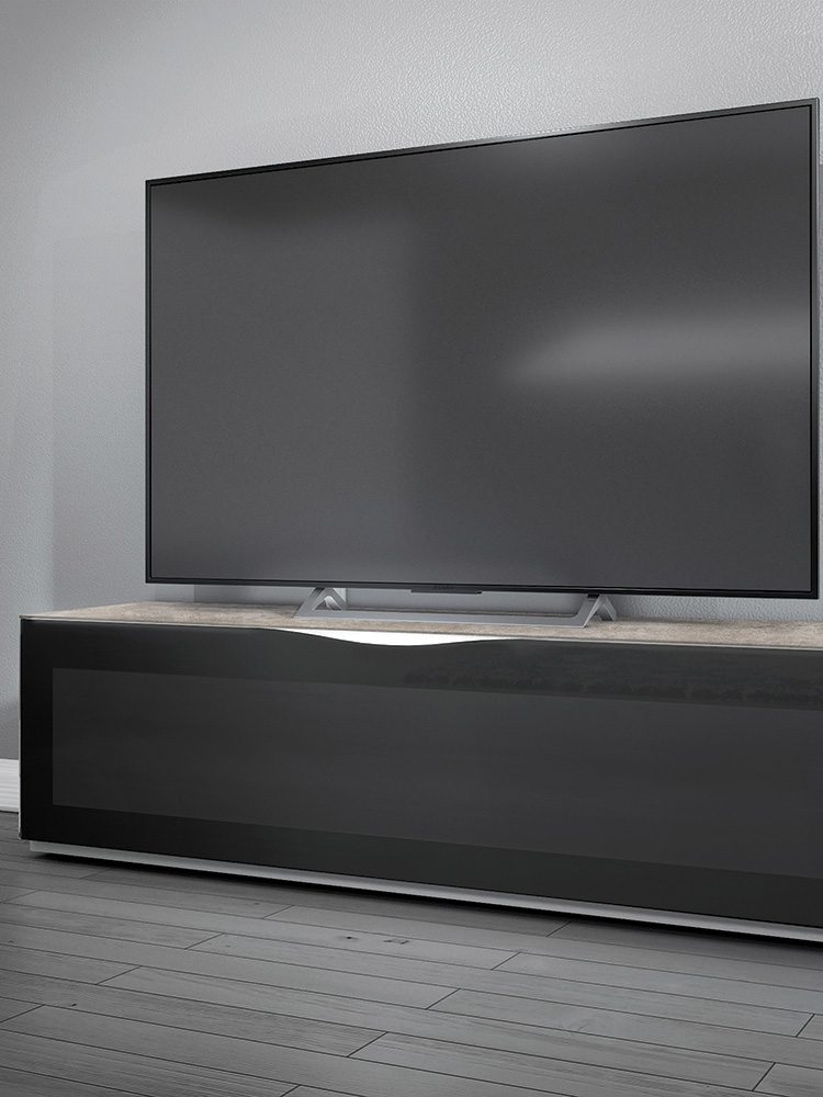 Modern and stylish TV stand in black color - Bellini™ Modica TV Stand - Black

