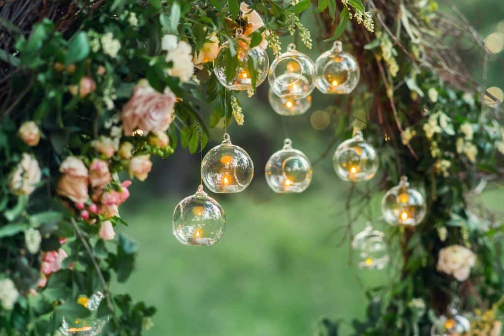 Candles Decoration Backyard Garden