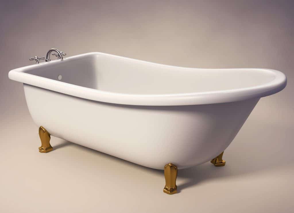 Cast Iron Bathtube Gold