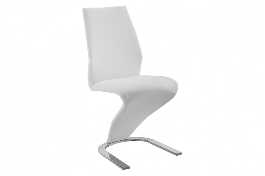 Casabianca Boulevard Dining Chair - White/Stainless Steel