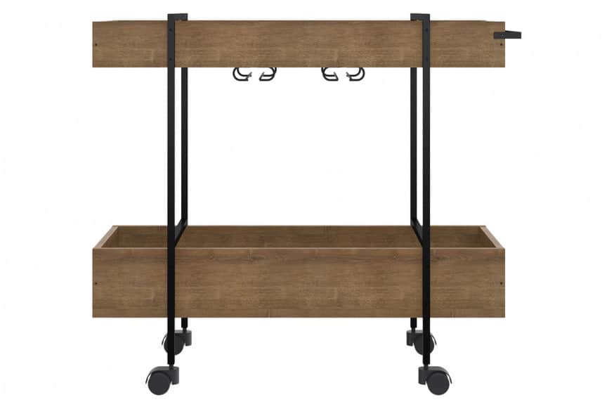 Casabianca Peak Bar Cart - Walnut/Black