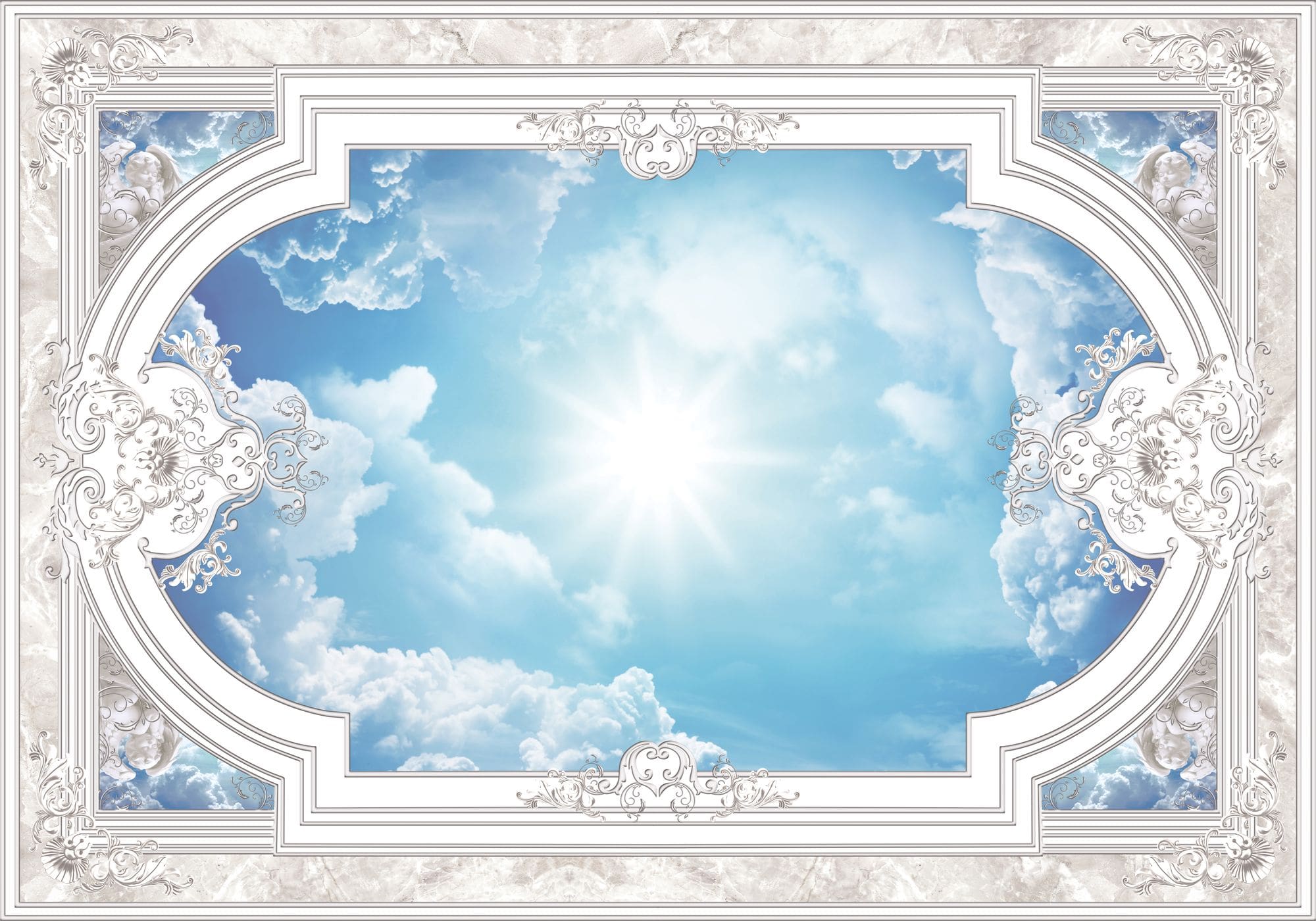 Ceiling Luxury Decorations Sky Pattern