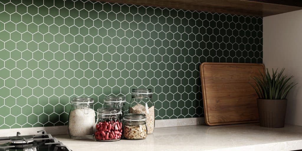 Ceramic Backsplash For Kitchen Green