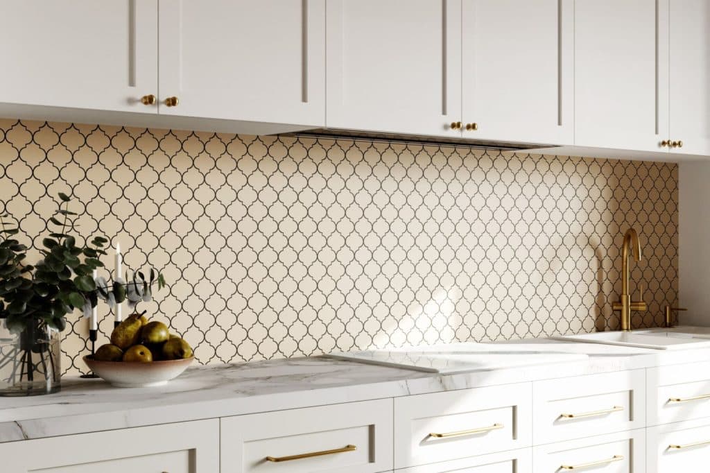 Ceramic Kitchen Backsplash Beige