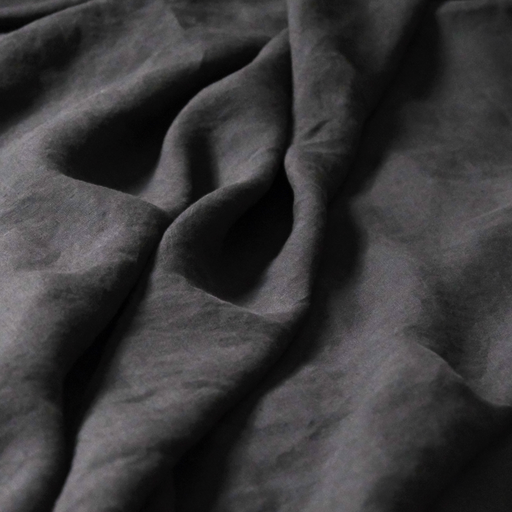 Clementine Threads 100% Linen Duvet Set Graphite01 Fabrics