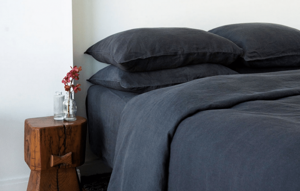 Clementine Threads  100% Linen Duvet Set Graphite01