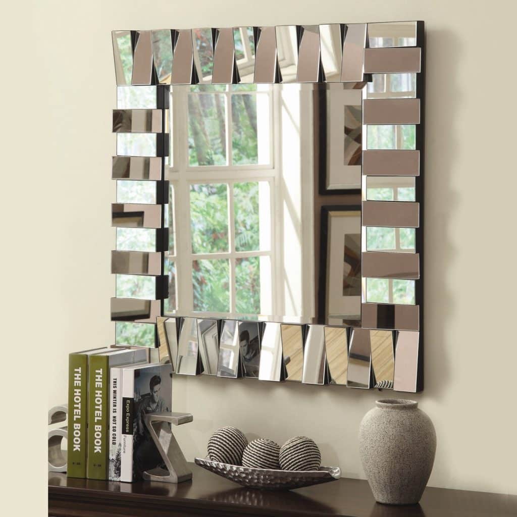 Coaster Square Sunburst Wall Mirror