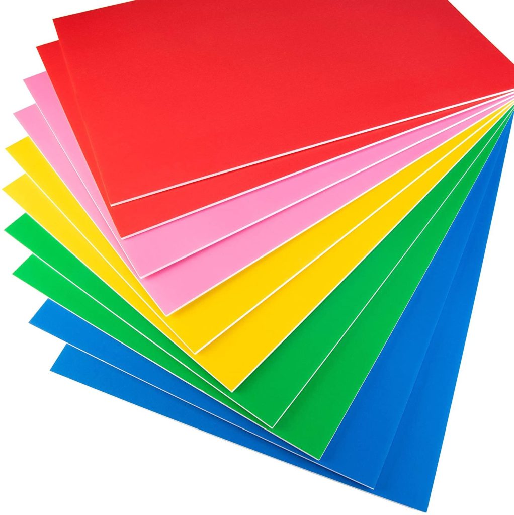 Colours Foam Boards Green Blue Yellow PInk Red