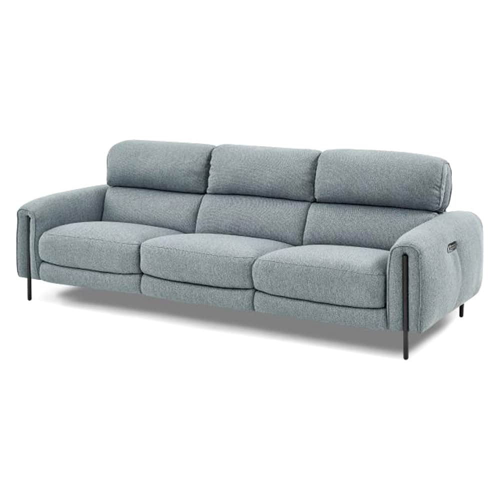 Creative™ Charm Fabric Sofa With Two Recliners Cr Gray Lagoon Fabric