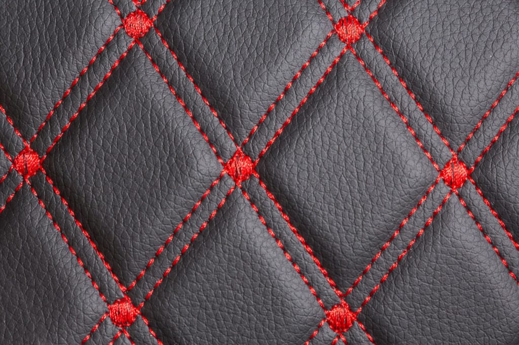 Eco Leather Interior Black Red