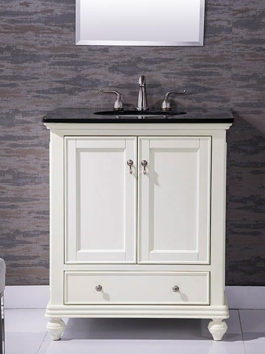 Elegant™ - Otto VF-1023 30" Wide Single Bathroom Vanity Set - white is a pleasant color that visually enlarges your bathroom
