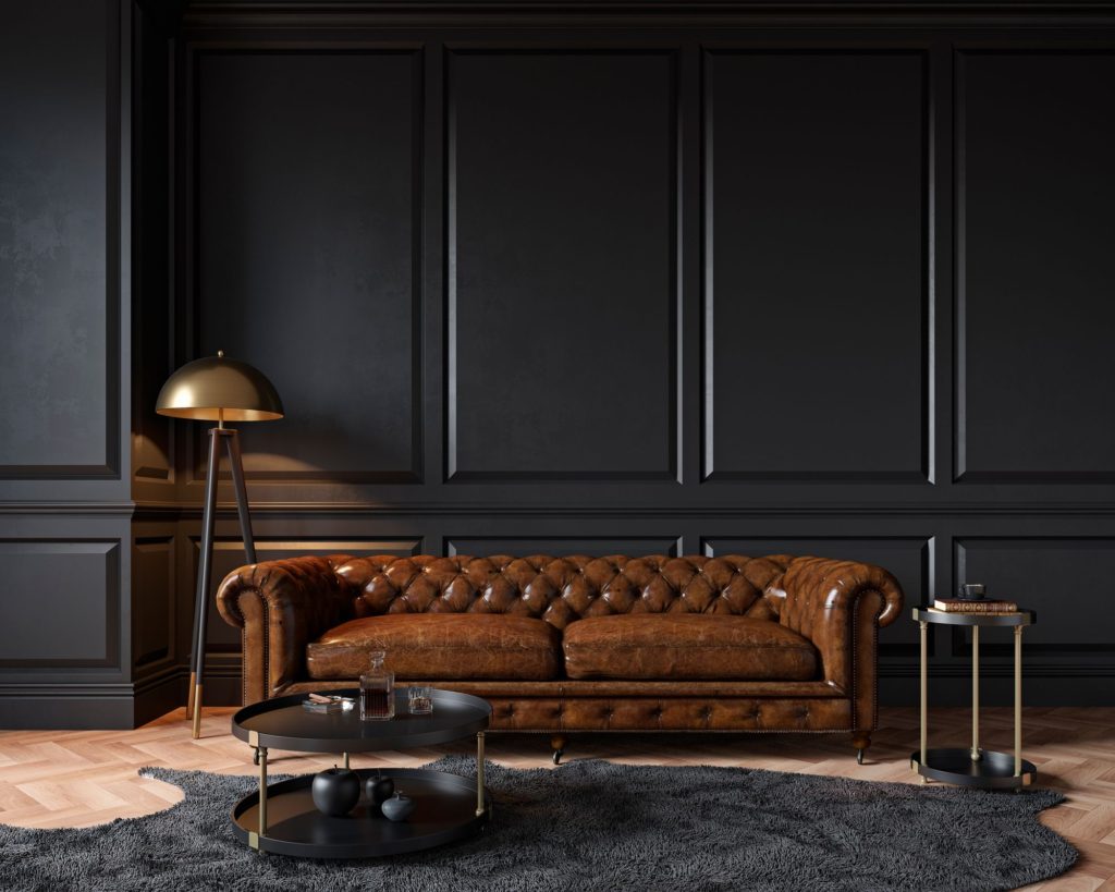 Furniture In Black And Dark Colors Maintenance Brown Sofa