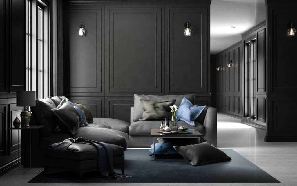 Furniture In Black And Dark Colors View Sofa Chair