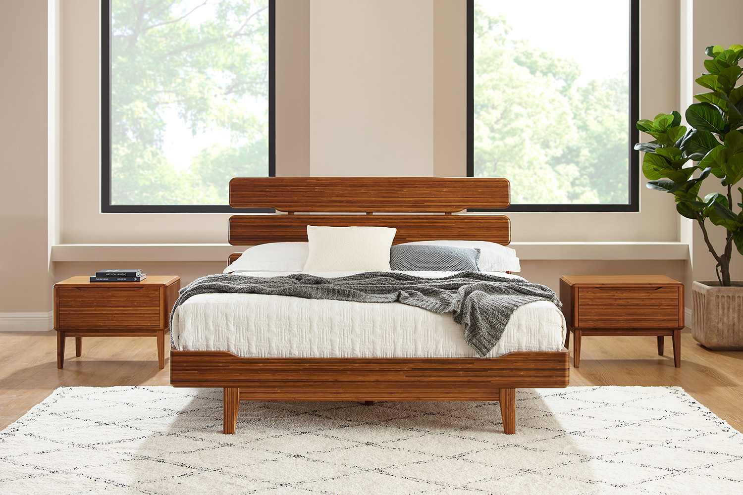 Greenington™ Currant Platform Bed - Amber, Eastern King Size - stylish bed will give your bedroom new fresh colors and pleasant sleep