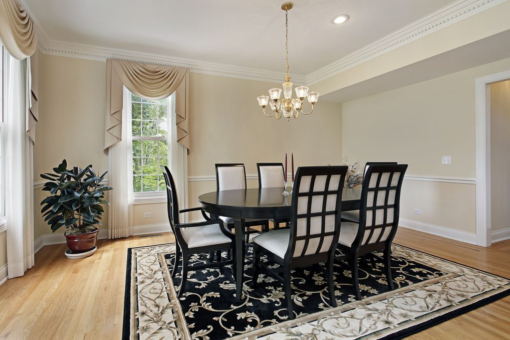 Guide For Choosing A Dining Room Carpet Table Chairs Black