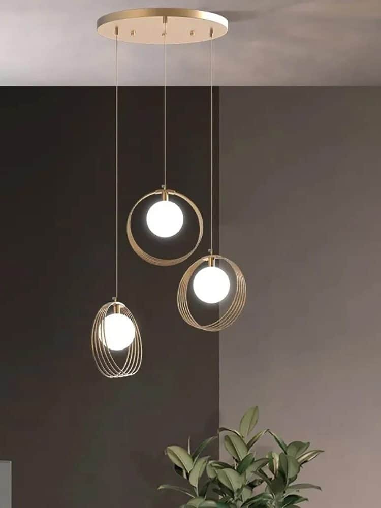 3-Light Globe Shade Pendant Light