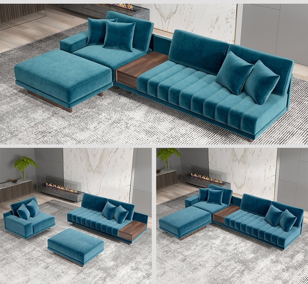 l-shaped sectional hmr