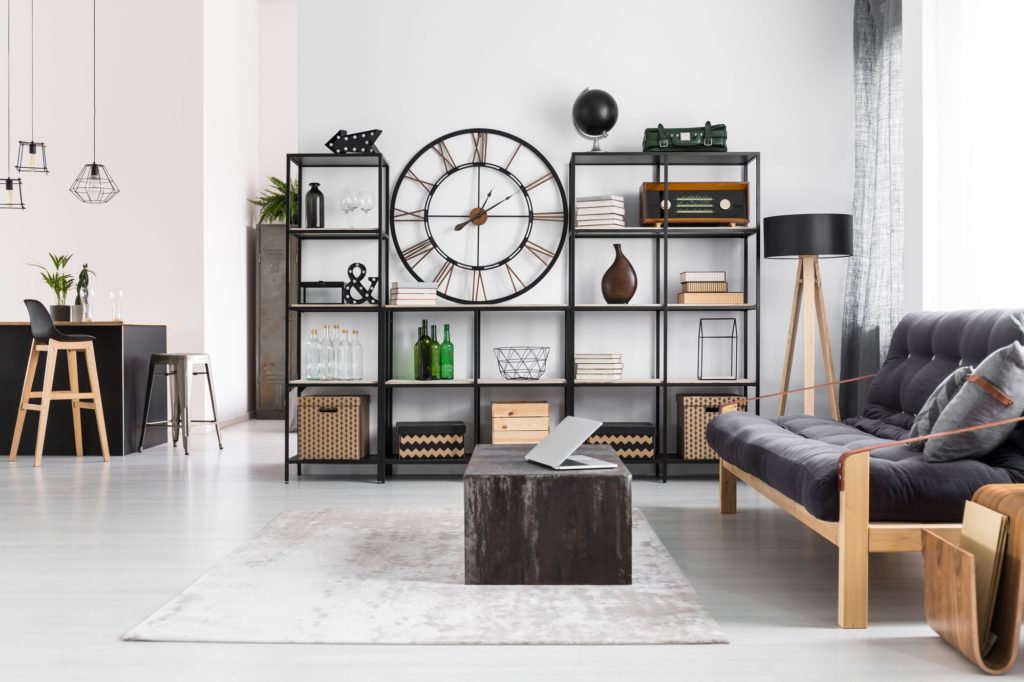 Home Interior Styles Industrial Sofa Clock