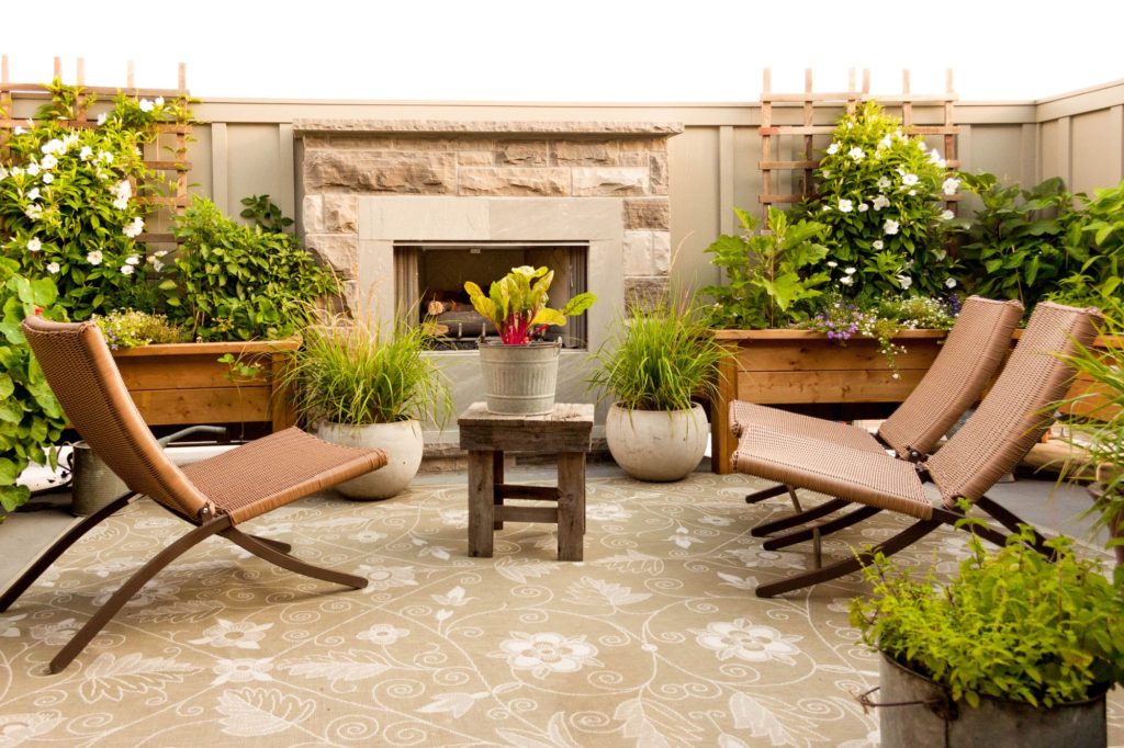 Ideal Patio Flowers Chairs Mini Garden