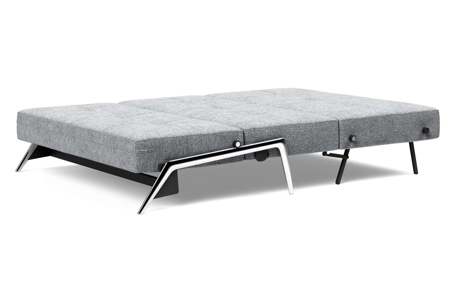 Innovation Living™ Cubed Full Size Sofa Bed with Alu Legs - 565 Twist Granite