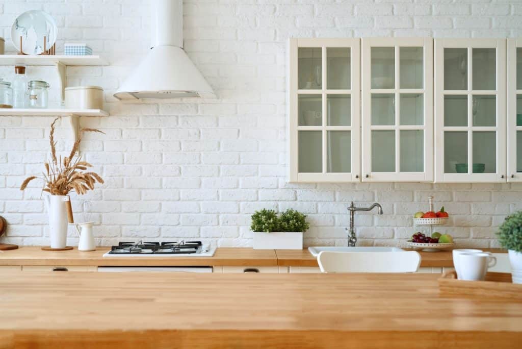 Kitchen Cleaning Empty Table Wood