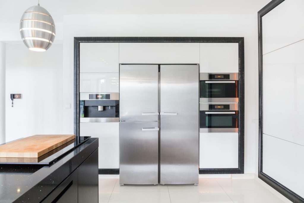 Kitchen Cleaning Fridge Grey