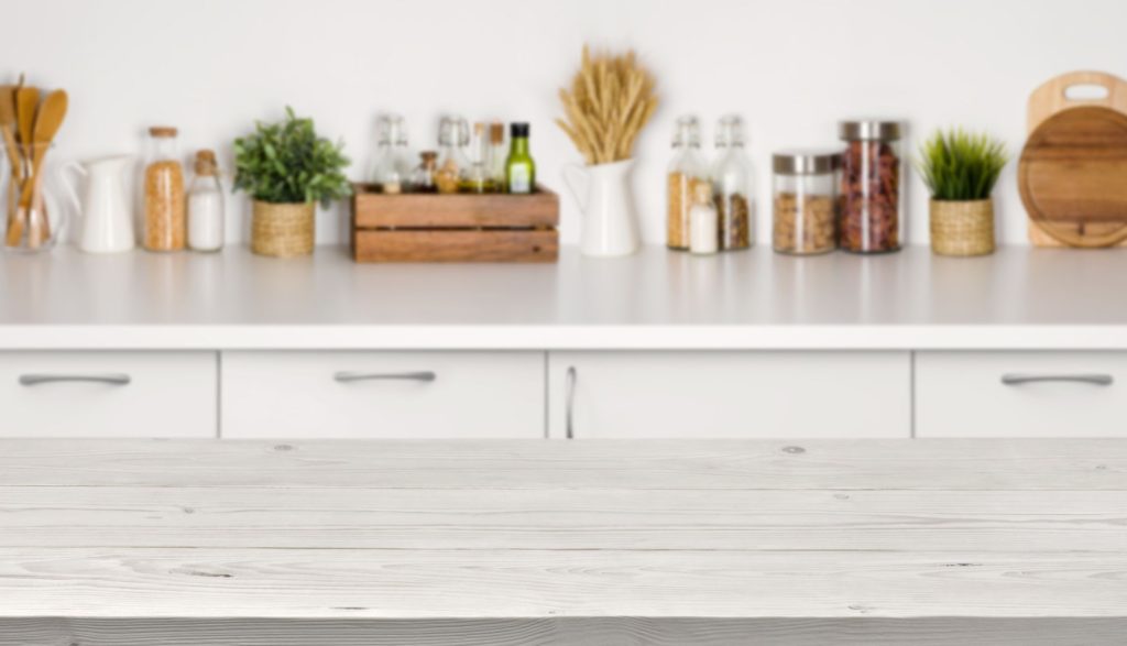 Kitchen Cleaning Organize Workspace White