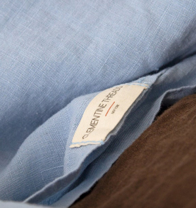 Clementine Threads™ Linen King Pillowcase Set Glacier05 Logo