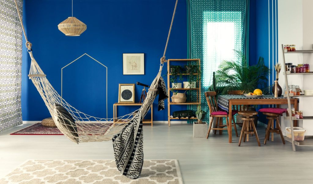 Luxury Bohemian Interior Blue