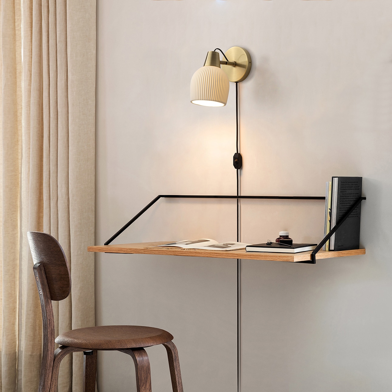 wall lamp at the workplace