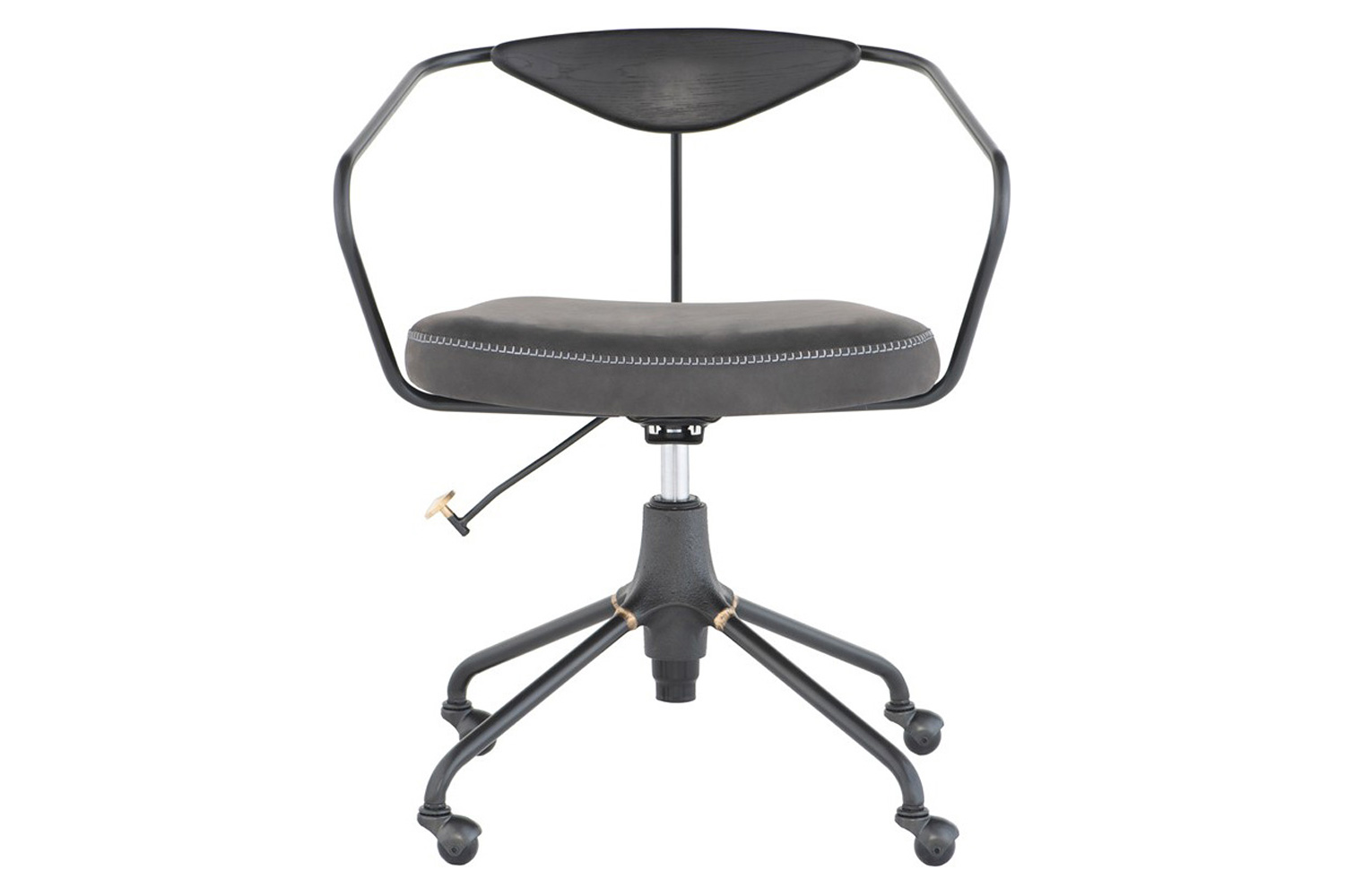 Nuevo™ Akron Office Chair - Storm Black Leather Seat
