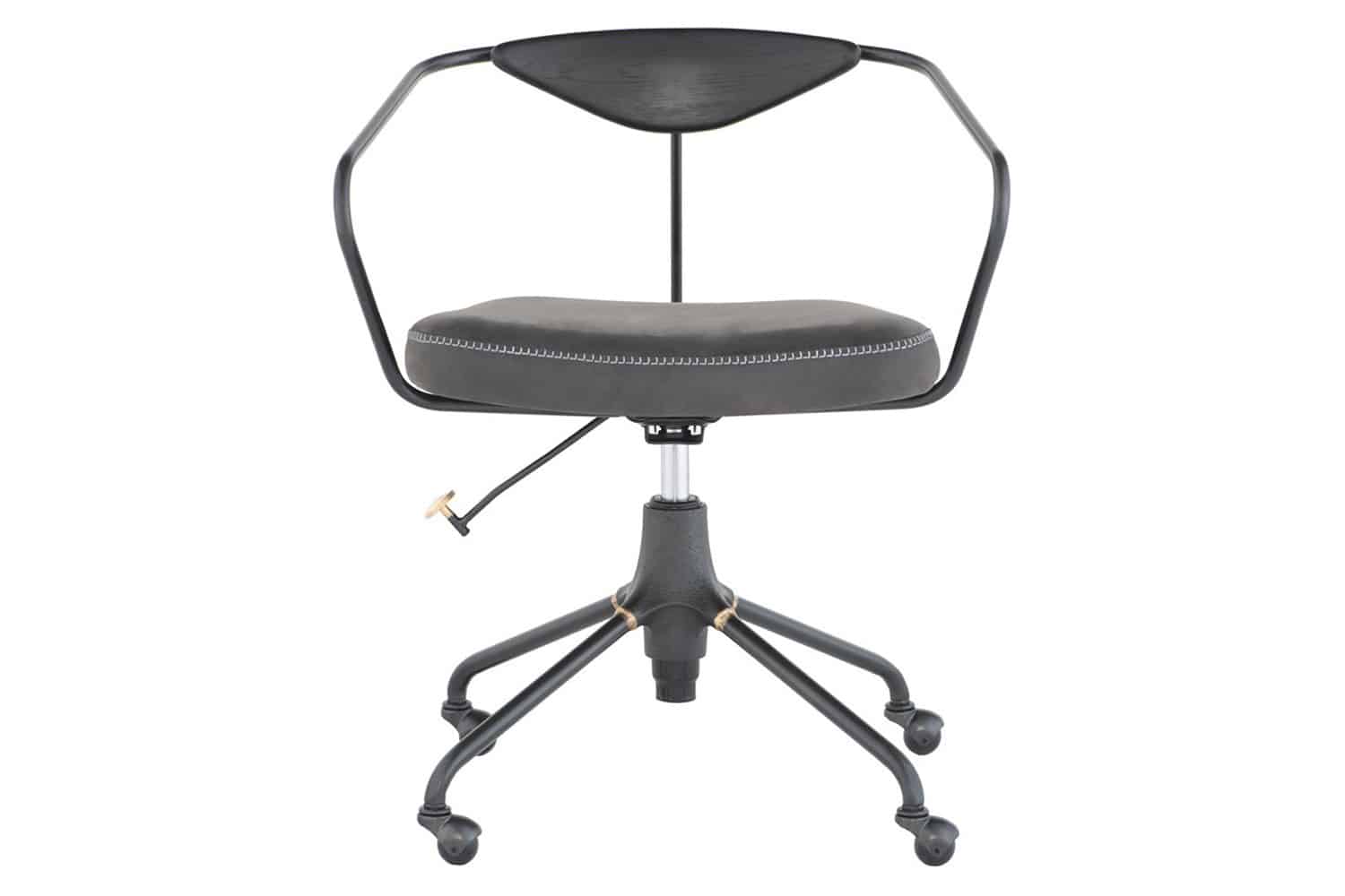 Nuevo™ Akron Office Chair - Storm Black Leather Seat