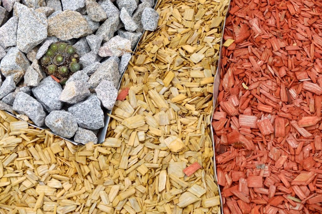 Organic Mulch Wood Stones