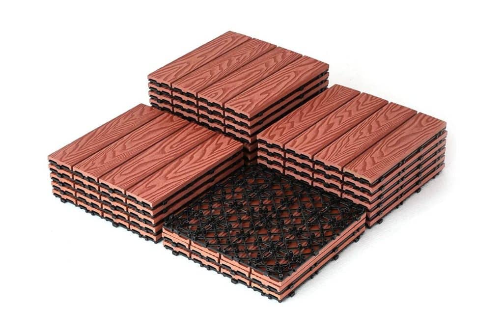 Plastic Tiles Patio Red