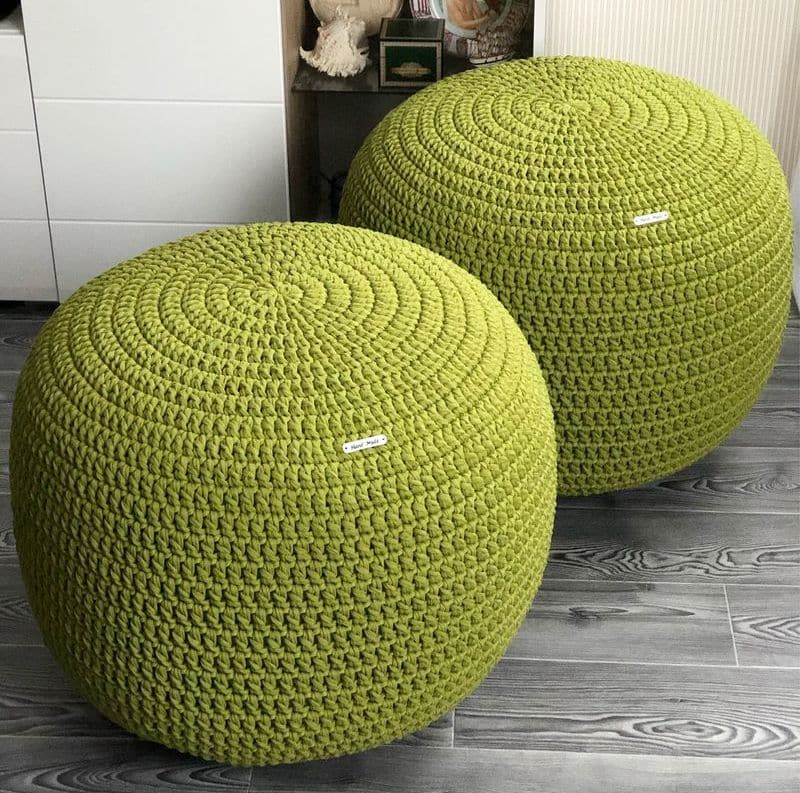 modern poufs in the interior