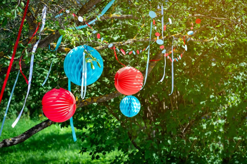 Ribbons Decoration Backyard Tree