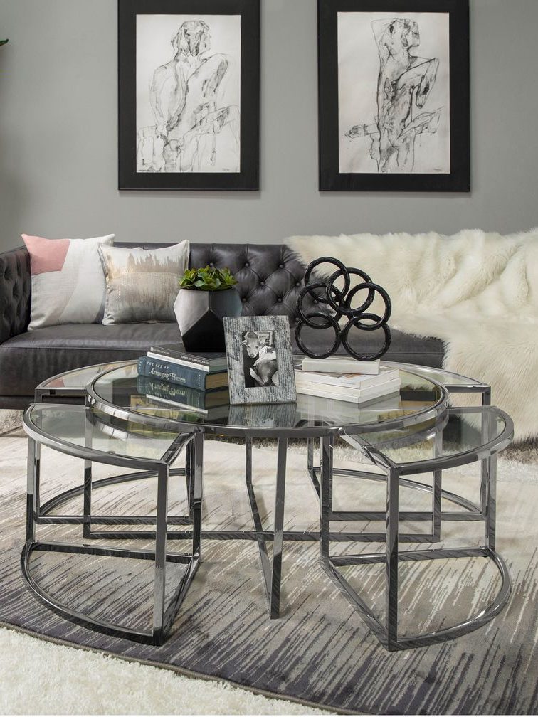 Sagebrook™ Metal Pull Out Coffee Table - Silver - it's an incredibly modern and roomy table for the important things in your design
