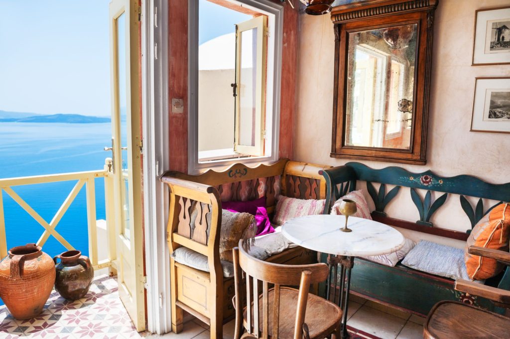 Themed Interior Decoration Greek Sea Table